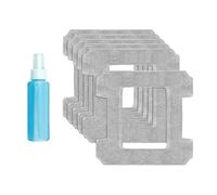 NiuLumea Cleaning Pads for Ecovacs Winbot W1 W1 Pro W2 - Washable Microfibre Window Cleaning Wipes, 6 Pack, 255 x 255 cm, Grey