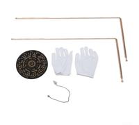 NiuLumea Copper Detector Rods Pair with Pendulum for Treasure | Solid brass construction, rust-resistant, includes pendulum, for ideal for water finding, gold detection, mineral veins
