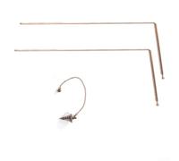 NiuLumea Copper Detector Rods Pair with Pendulum for Treasure | Solid brass construction, rust-resistant, includes pendulum, for ideal for water finding, gold detection, mineral veins