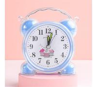NiuLumea Cute Loud Alarm Clock for Bedroom, Office, School Desk with Clear Sound and Back Controls, for Plastic Compact Design (Red/Blue/for Orange)