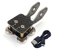 NiuLumea CW Electric Key for Morse Code Training with Double Paddle PCB Design, USB Interface Computer Connection, for Compact Portable Metal Build in Black