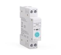 NiuLumea DC Switch 63A 12-80V Wireless Remote Control Circuit Breaker for Tuya Life, for & for Google Assistant, 1P+N Pass-Through Neutral, 35mm Rail Mount, for Flame-Retardant PA66, White