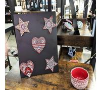 NiuLumea Desktop Memo Display Board for L-Shaped Metal Stand for Office Home Notice and Photo Display 11 x 8.5 in for Black