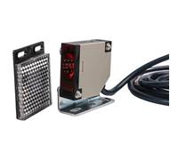 NiuLumea E3JK-R4M1 Reflector Photoelectric Sensor, for 4m Detection Distance, Mirror Reflection Type, Relay Output, 12-24VDC/90-250VAC, 30ms Response Time, IP67 ABS Housing, for Industrial Automation,