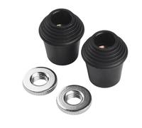 NiuLumea Feet Tips for Bass Drum Legs, 2 Pack, 35mm Floor Protector Pads, Tom Drum Percussion Instruments, for Black