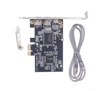 NiuLumea FireWire 1394a Expansion Card for pcie x1 400Mb/s Rate FireWire | Dual-chip design, OHCI 1.1 protocol, 100/200/400 Mb/s rates, hot-swappable device connection