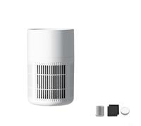 NiuLumea for Compact Air Purifier with Activated Carbon & Negative Ion, for 360 Intake Pet Smell Removal, Dust Filter Home Bedroom Kitchen Office, White(Purifier)