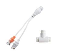 NiuLumea for POE Splitter Cable Connector Security Cameras, for Dual-Port Network Adapter, 100 Mbps Ethernet Splitter, White Plastic Housing