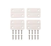 NiuLumea for Replacement Hinges for Igloo Cooler Box - 4 Pack with 16 Screws, White Plastic Hinges, 57x39x40 mm, Easy Installation