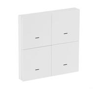 NiuLumea for Smart Scene Switch for Tuya for Smart Life App, 4 Gang for Zigbee 3.0 Wall Push Button Controller with 12 Modes Control, ABS Material, White