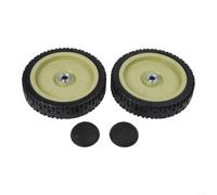 NiuLumea Front and Rear Drive Wheel Set HRJ216 HRJ215 HRJ196 Mowers, 20.5cm and 19.5cm Tyres with for Hub Covers, 2 Pack(front)