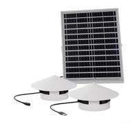 NiuLumea Greenhouse Ventilation Fan 110mm Pipe Solar Powered(B)