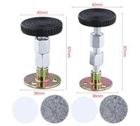 NiuLumea Headboard Stoppers 2 Pack Adjustable Bed Frame for Stabilizer Kit Anti-Shake Fixer with Telescopic Support and Vibration-Absorbing Pads, Metal + Plastic