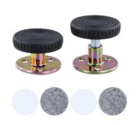 NiuLumea Headboard Stoppers 2 Pack Adjustable Bed Frame for Stabilizer Kit - Telescopic Anti-Shake Fixer with Padded Ends for Cabinet Sofa