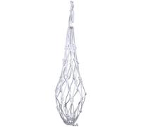 NiuLumea Horse Slow Feed Hay Net 2255 cm, Cotton Rope with Nickel-Plated Iron Hardware, Stall Trailer Use, Reduces Waste and Chewing Time, White