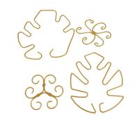 NiuLumea Iron Plant Support Bracket Set with Turtle Shell Design Climbing Plants, 4 or 6 pcs, Gold Finish, Indoor Use, 10x11cm to 17x18cm