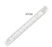 NiuLumea Latitude and Longitude Scale Ruler Map Reading, 1:50000 Geographic Coordinate Measurement Tool with Clear Markings, 37cm or 47cm for Plastic Transparent Ruler Students, Cartographers and Hike