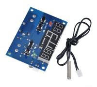 NiuLumea LCD Thermostat Module with Waterproof Sensor for Incubator | Two pack value set, DC 12V input, 10A relay output, supports AC 110V 220V loads, fireproof ABS housing