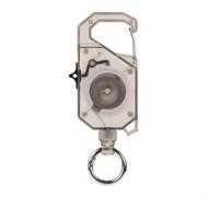 NiuLumea Lockable Retractable Keychain Tether Fishing Rods, Automatic Extension Cord with Secure Clip, Lightweight Gear Leash to Prevent Loss While Hiking or Camping(Gray)