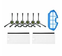NiuLumea Main Side Brush Filter Parts MT501 MT720 Robot for Vacuum Cleaner, 9-Piece Set with 2 Filters and 3 Pairs of Side Brushes