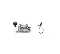 NiuLumea Manual Telegraph Key CW Radio Station, Stainless Steel for Morse Code Practice Key with Connecting Cable, for Ideal Beginners and Experienced Operators