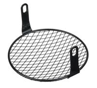 NiuLumea Metal 7 Inch for Motorcycle Headlight Grill Cover, for Black Mesh Guard Protector, Retro Square Design 170mm Lamp Fitment