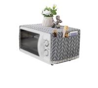 NiuLumea Microwave Oven Protective Cover with Side Bags, Splash and Dust Shield, Sturdy Polyester Cotton Kitchen Organization, 30x90cm, for Black