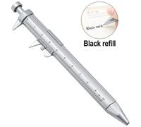 NiuLumea Multifunction 0.5mm Gel Ink Pen Vernier Caliper Roller Ball Pen, 0-100mm for Range, Plastic Measuring Writing Office and