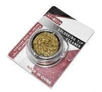 NiuLumea No for Water Solder Tip Cleaner for Using Brass Wire Ball, Efficient Tin Remover with Containment Lip and Iron Rest, 83x30mm Metal Stand
