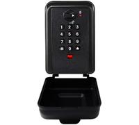 NiuLumea Outdoor Push-Button Key Safe Box, Waterproof Wall Mount Lockbox with 1-12 Digit Code, Aluminum Alloy Storage Cards USB Drives, Gray