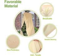 NiuLumea Plant Frost for Protection Cover 180x120 cm, Reusable Anti-Frost Blanket for Plants, 80GSM Polypropylene Fleece with Zip Fastener & Drawstring, 2 Pack