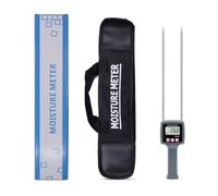 NiuLumea Portable Hay Moisture Meter with LCD Display, Digital Grain Tester for Cereals Straw and Fibres, 480mm Stainless Steel Probe, Backlit Screen, for Auto Power Off