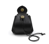 NiuLumea PU Leather Dice Bag Pouch with Drawstring D&D RPG Games, 10.6in for Large Capacity Coin and Token Storage Case, for Tabletop Miniatures, Brown