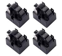 NiuLumea Refrigerator PTC Starter Relay, 4-Pin Compressor Start Device with Quality Indicator, PVC Overload Protector for Cooling Systems, 4 Units(C)