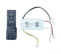 NiuLumea Remote Control DC Ceiling Fan Light -D008, Wireless AC85-265V Controller 34W LED 13W Fan, Energy Efficient ABS White(1 Set)