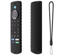 NiuLumea Shockproof Silicone Remote Control Case Fire TV Remote 3rd Generation, 16.5 x 4 x 1.5 cm, Black/for Red/Green