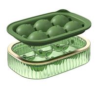 NiuLumea Silicone Ice Ball, 6-Cavity for Round Ice for Cube Tray Whiskey, 1.18"" for Large Spheres, Leak-Proof,