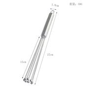 NiuLumea Stainless Steel Ball Whisk for Egg Stirring, Hand Held Manual Mixer with Semi- Wires and Balled Ends, 27 cm for Beating Eggs, Whipping Cream, Baking and Cooking