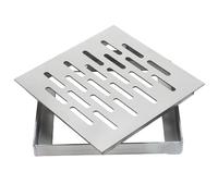 NiuLumea Stainless Steel Floor Drain Cover with Frame, Slip- Brushed Finish, for Fast-Drain Multi-Hole Design Residential Municipal Roads, 250mm