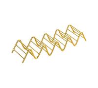 NiuLumea Stainless Steel Taco Holder with Wavy Design for Mexican Pancakes, Burritos, Tacos - Space-Saving Kitchen Rack, Food-Grade, Easy to Clean, Silver