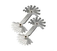 NiuLumea Stainless Steel Thread Gauge 55° 60° Locking Design | Measures 55° Whitworth and 60° Metric threads, locking mechanism stops part movement, clear etched scales