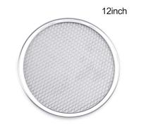 NiuLumea Thickened Aluminum Pizza Mesh Pan for Crispy Crust Baking, Non- Perforated Pizza Plate, Rolled Prevents Warping, to Clean, Silver, 8-16 Inch