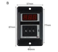 NiuLumea Time Relay Delay Timer 8-Pin AC 220V 999S999M Optional ASY-3D, Flame-Retardant for Plastic Housing, Intelligent Chip, 62x50mm Panel Mount