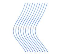 NiuLumea Trimmer Spool Line 10 Pack, 40 cm Cutting Thread with 3.5 for mm Diameter, Polyamide Mowing Line for GL680 GL685 GL690, Four-for Leaf Spiral Design, Blue