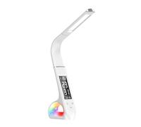 NiuLumea USB LED Desk Lamp with Calendar, Touch Control Adjustable Brightness 3000K-6500K Eye-for Protection for Lighting, RGB Ambient Light Study Office