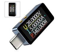 NiuLumea USB- Voltage and Current Meter Tester with IPS Color Screen, 4-28V 6A Bidirectional Measurement, Capacity Recording & for Fast Charging Protocol Display Testing Power Banks & USB- Chargers