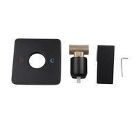 NiuLumea Wall-Mounted Brass Concealed Shower Mixing Valve Body with Single Handle Control for Hot and Cold for Water, 120x120mm, 1/2 Inch Interface, Concealed Box Installation, for Black