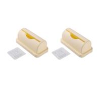 NiuLumea Wall-Mounted Trash Bag Holder No Drill Required Kitchen or Bathroom Pull-Out Waste Organizer Storage Box in White Gray Beige