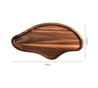 NiuLumea Wood Serving Tray | Handmade Wooden Bread Plate with Smooth Finish | 30x148 cm and 34x178 cm | Wood Grain Dessert Tea Tray Home Decor