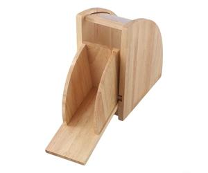 NiuLumea Wooden Coffee Filter Holder, Scalloped Storage Box for Home Baristas Using Pour Over Brewing Methods
